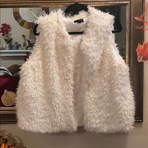 Off White (Cream) Fuzzy Vest